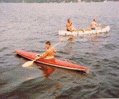 Andy McDougal; in Canoe at Camp
